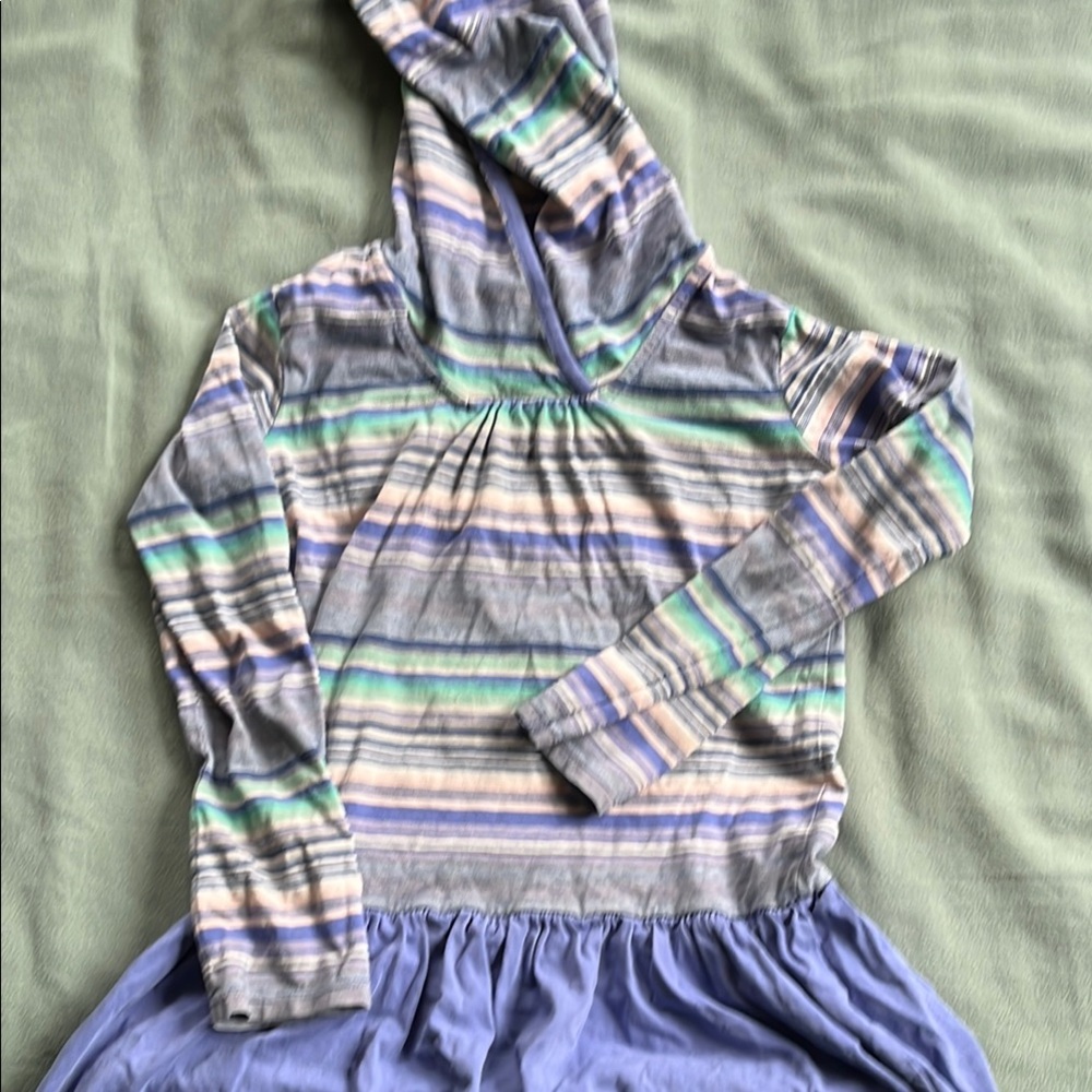 SOLD Tea Collection Hooded Dress with Bubble Skirt